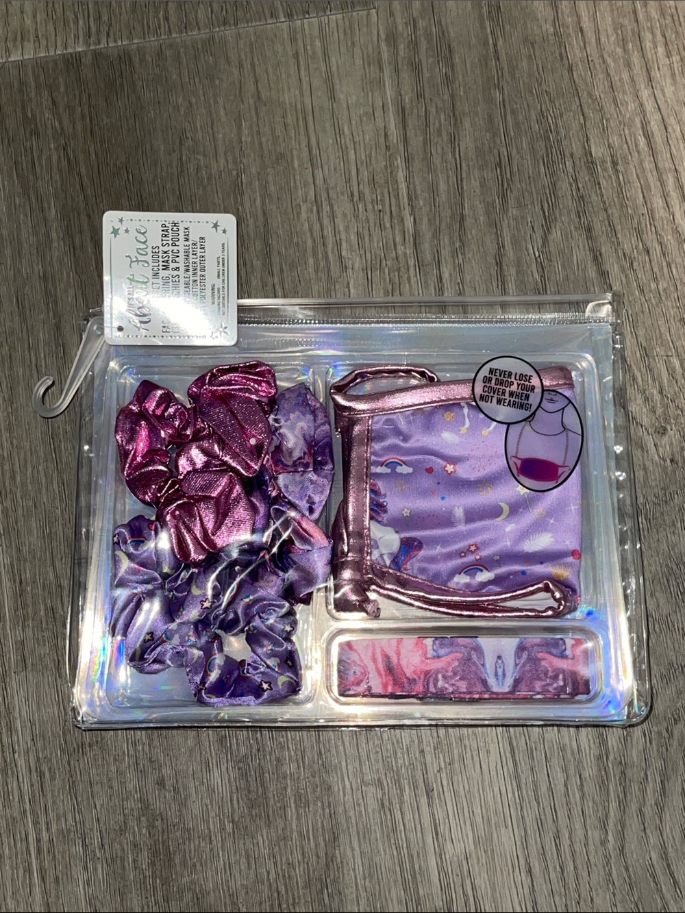 Girls Purple & Pink Scrunchie and Accessory Set